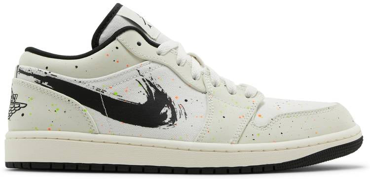 Air Jordan 1 Low  Brushstroke Swoosh-Paint Splatter  DM3528-100