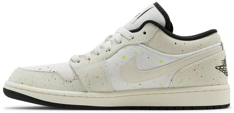 Air Jordan 1 Low  Brushstroke Swoosh-Paint Splatter  DM3528-100