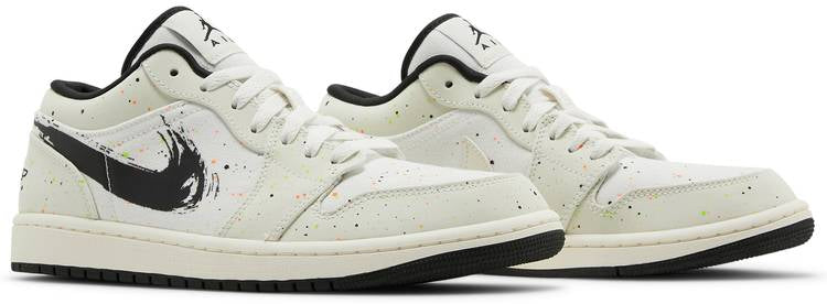 Air Jordan 1 Low  Brushstroke Swoosh-Paint Splatter  DM3528-100