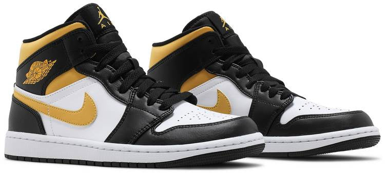 Air Jordan 1 Mid  Black University Gold  554724-177