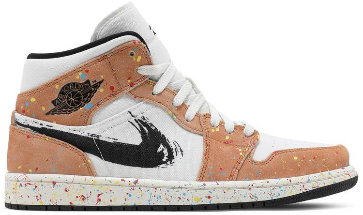 Air Jordan 1 Mid SE  Brushstroke Paint Splatter  DA8005-100