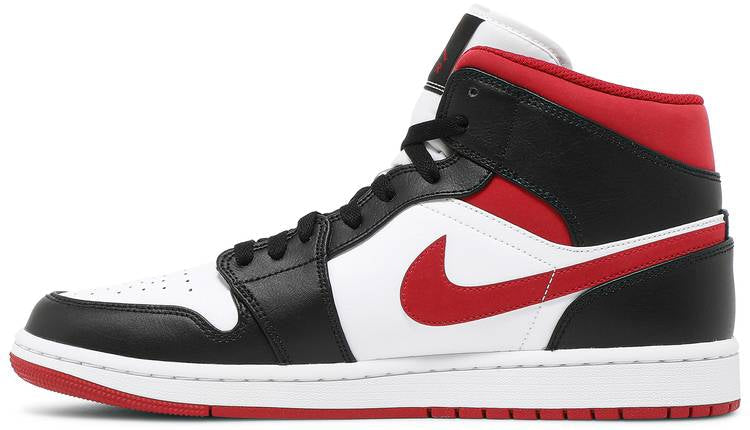 Air Jordan 1 Mid  Black Gym Red  554724-122