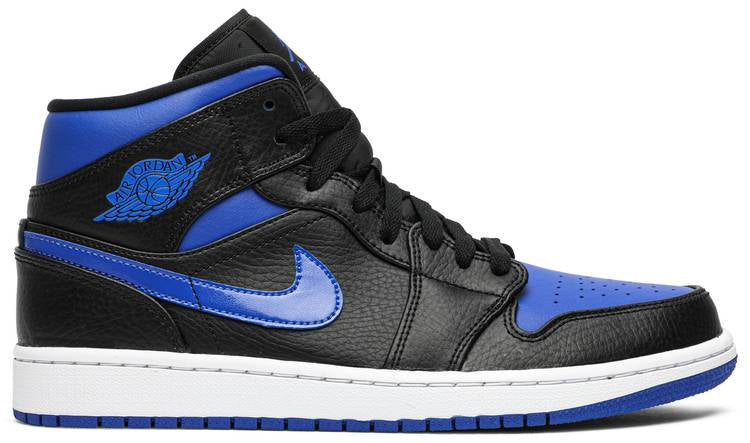 Air Jordan 1 Mid  Black Hyper Royal  554724-068