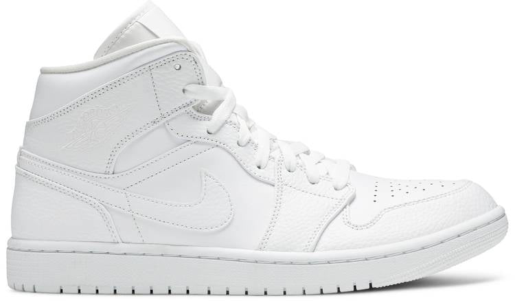 Air Jordan 1 Mid  Triple White  554724-130