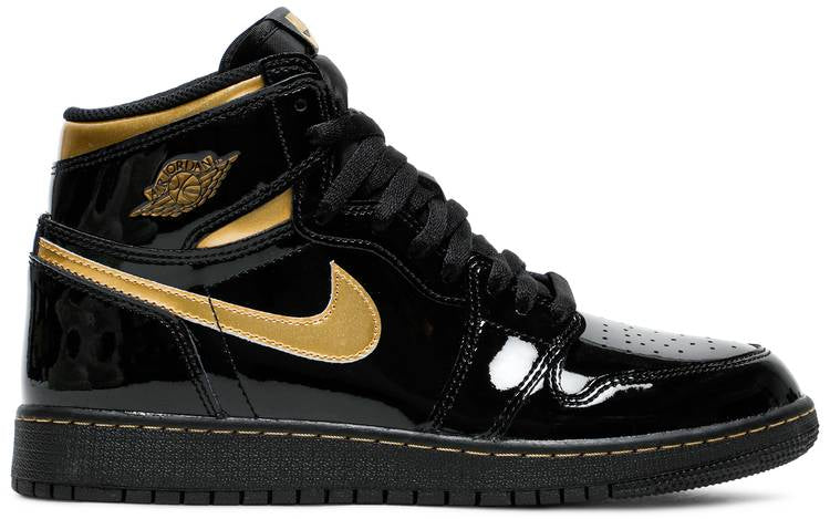 Air Jordan 1 Retro High OG  Black Gold Patent  555088-032