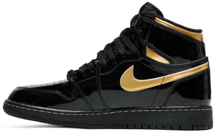 Air Jordan 1 Retro High OG  Black Gold Patent  555088-032