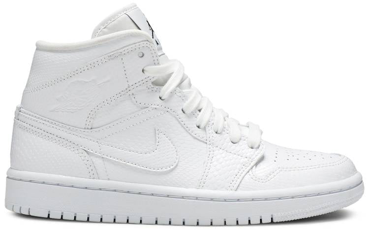 Air Jordan 1 Mid  White Snakeskin  BQ6472-110