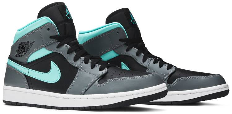 Air Jordan 1 Mid  Grey Aqua  554724-063