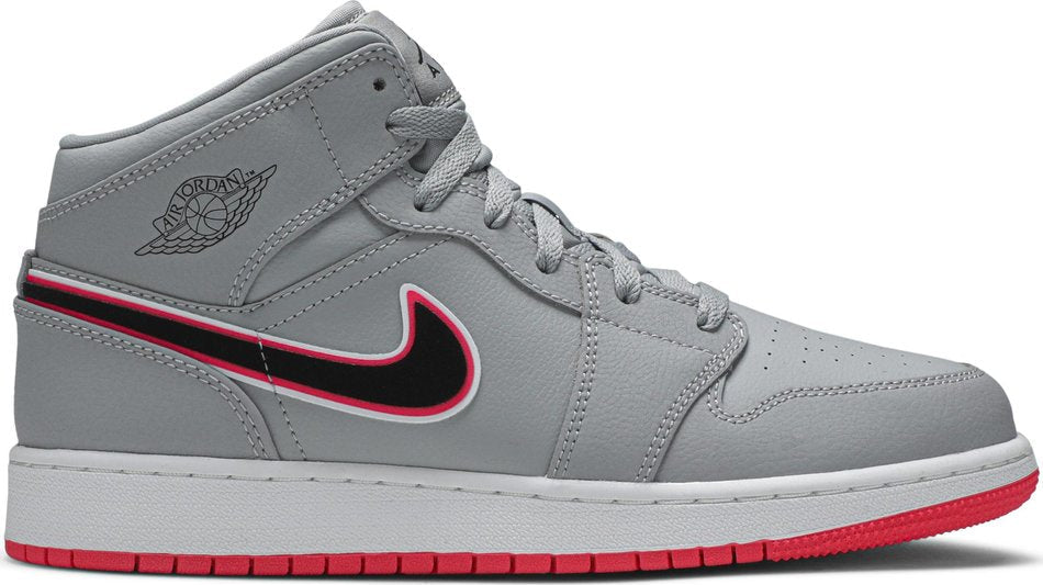 Air Jordan 1 Mid GS  Wolf Grey Pink  555112-060