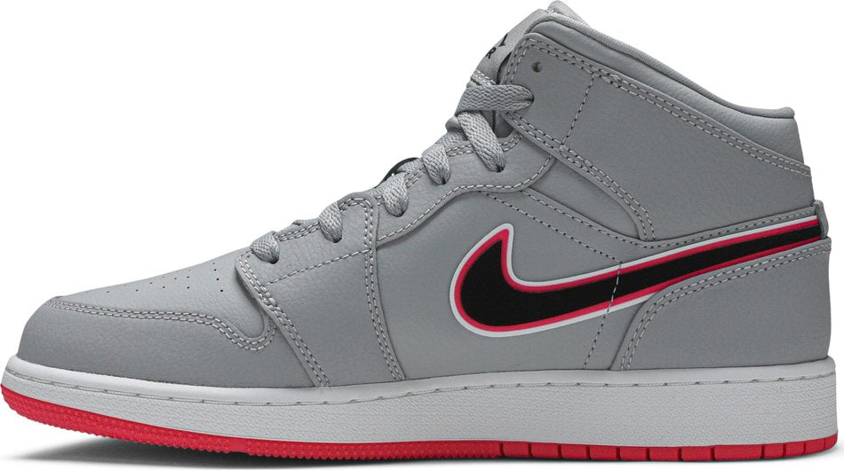 Air Jordan 1 Mid GS  Wolf Grey Pink  555112-060