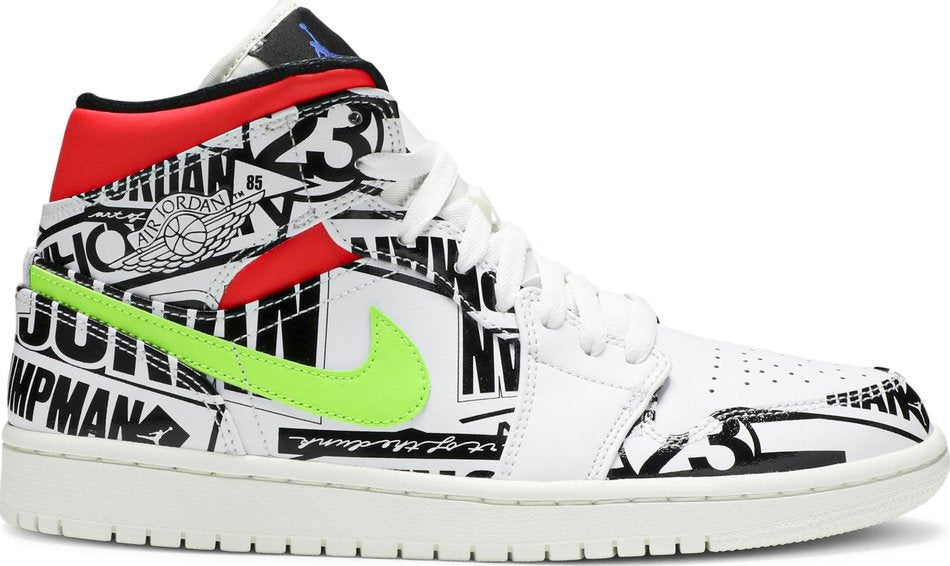 Air Jordan 1 Mid  Over-Print Logos  554724-119