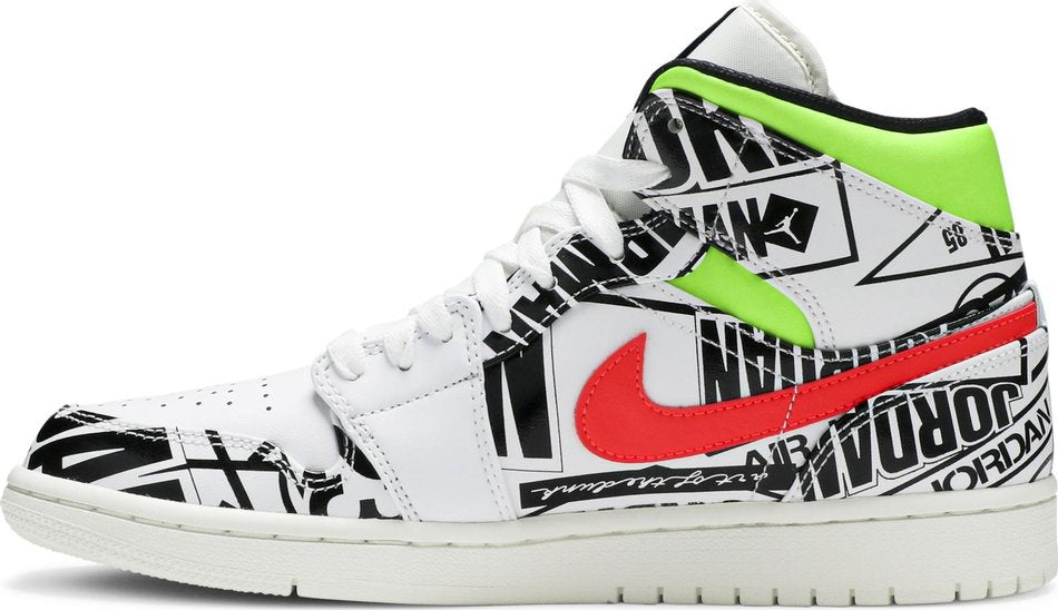 Air Jordan 1 Mid  Over-Print Logos  554724-119