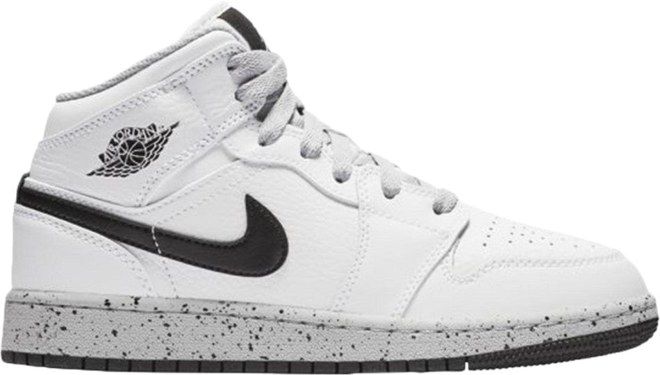 Air Jordan 1 Retro Mid GS  White Cement  554725-115