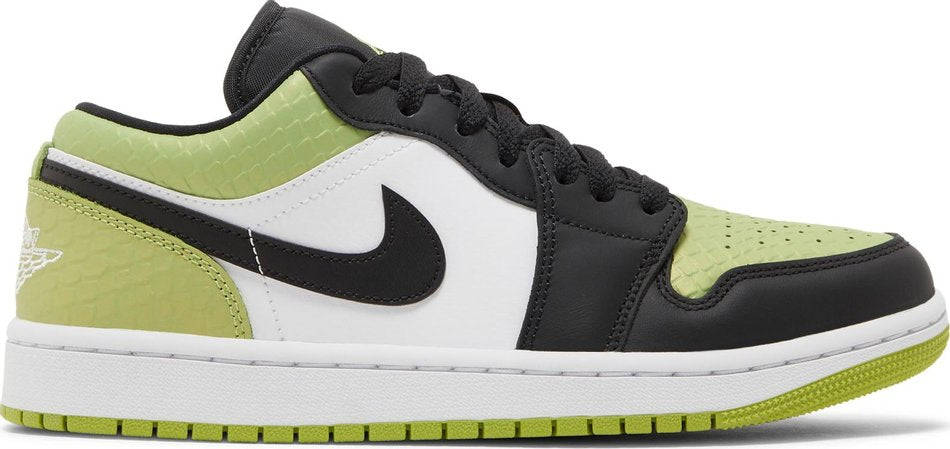 Wmns Air Jordan 1 Low SE  Vivid Green Snakeskin  DX4446-301