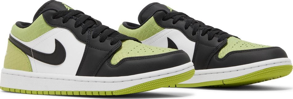 Wmns Air Jordan 1 Low SE  Vivid Green Snakeskin  DX4446-301