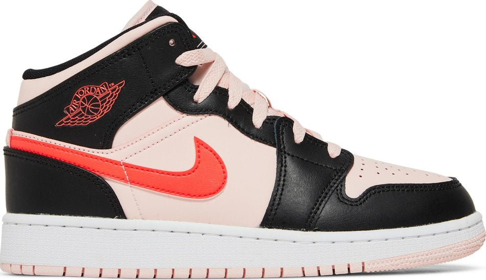 Air Jordan 1 Mid GS  Black Pink Crimson  554725-604