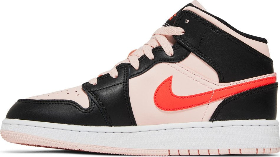 Air Jordan 1 Mid GS  Black Pink Crimson  554725-604