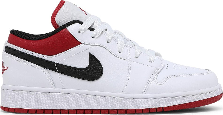 Air Jordan 1 Low GS  White Gym Red  553560-118