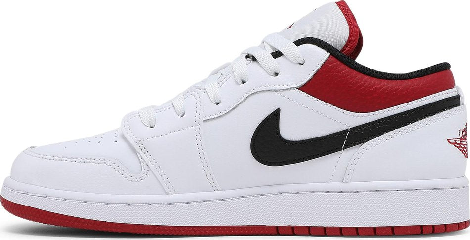 Air Jordan 1 Low GS  White Gym Red  553560-118