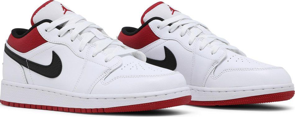 Air Jordan 1 Low GS  White Gym Red  553560-118