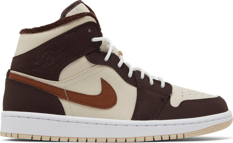 Wmns Air Jordan 1 Mid SE  Cream Dark Chocolate  DO6699-200