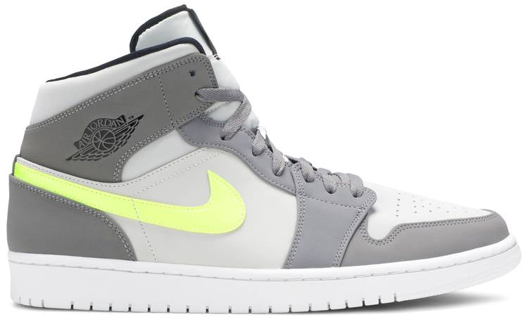 Air Jordan 1 Mid  Gun Smoke Volt  554724-072