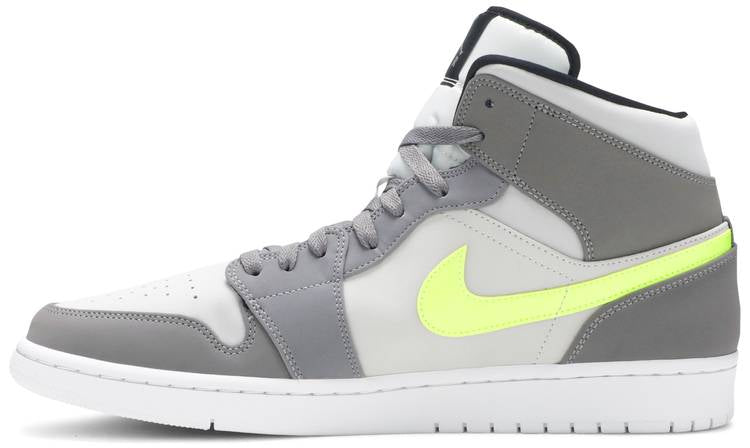 Air Jordan 1 Mid  Gun Smoke Volt  554724-072